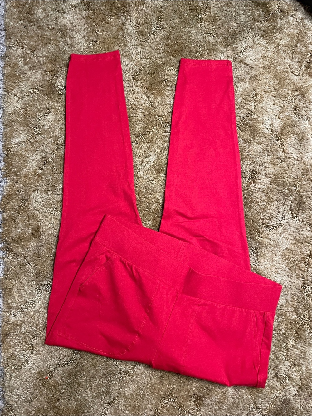 Torrid Red Pocket Leggings Plus Size 1